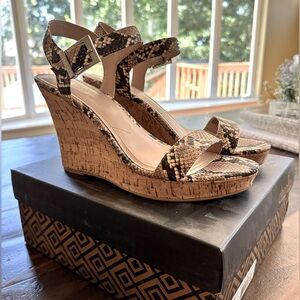 Charles by Charles David Snake Print Wedge